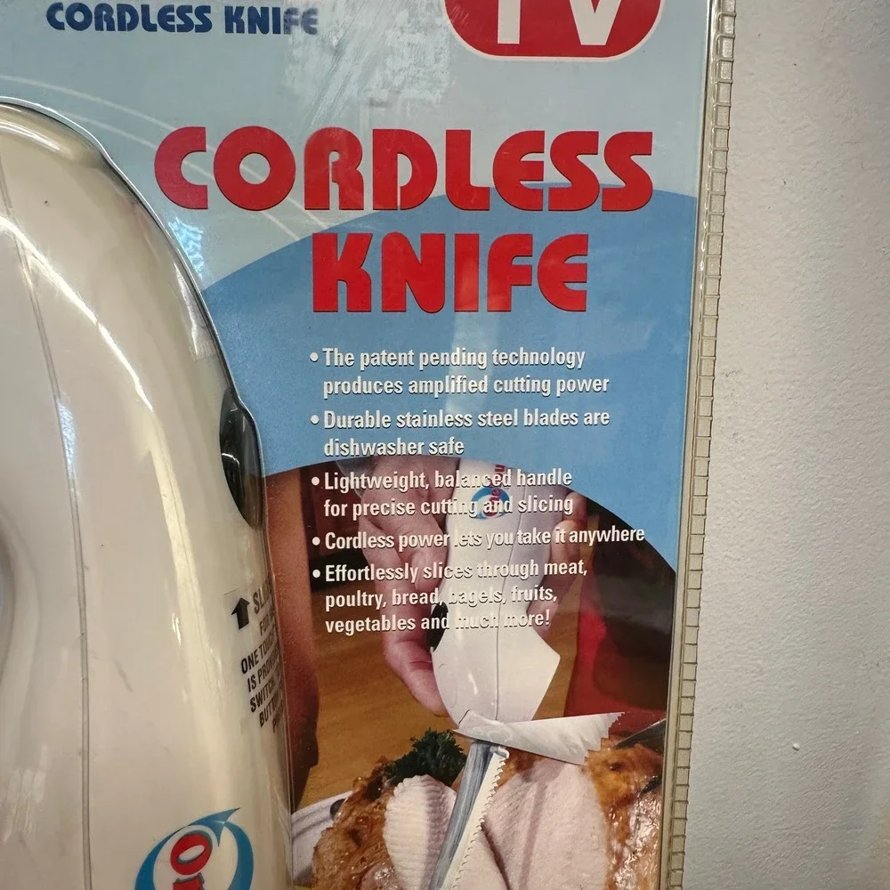 OneTouch Cordless Knife‎ As Seen On TV Battery Operated Electric Slicer New